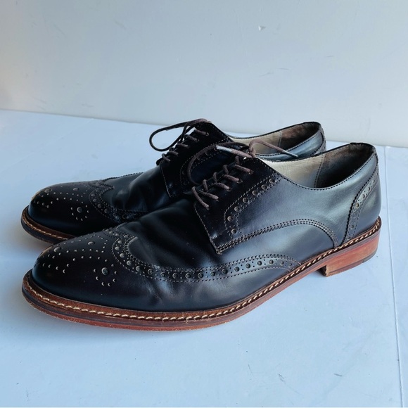 Beckett Simonon Men 12 D Brown Kent Wingtip Brogue Oxford Dress Shoes Longwing - Picture 6 of 12